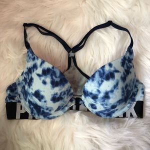 PINK tie dye racerback bra